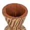 Hello Honey® 5" Round Decorative Hand-Painted Paper Mache Taper Holder